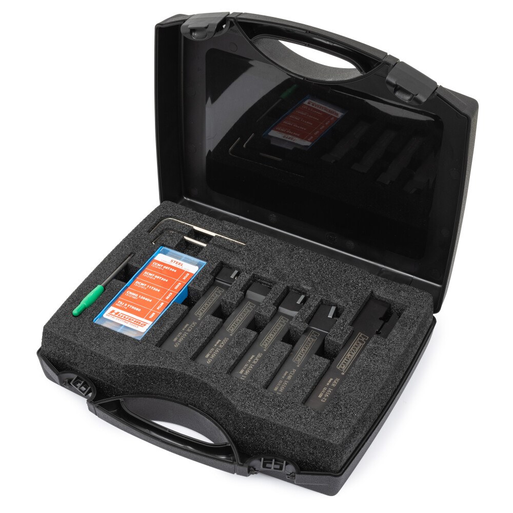 Huvema Draaibeitelset voor staal inclusief wisselplaatjes 16x16 Turning ...
